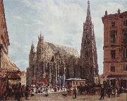 Rudolf von Alt View of Stephansdom Germany oil painting artist